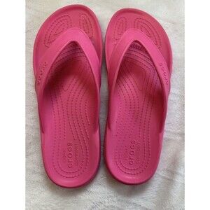 Crocs Iconic Comfort Hot Pink Thong Flip Flops Women’s Sz 8